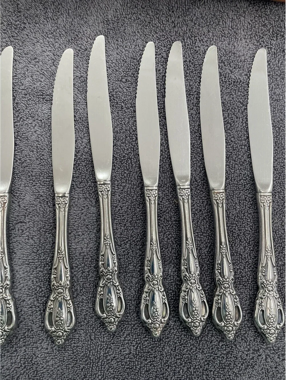 IN BOX Oneida Deluxe Monte Carlo Glossy Set 15 Dinner Knives Stainless Flatware